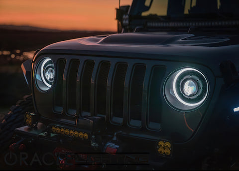 Oracle Oculus Bi-LED Projector Headlights for Jeep JL/Gladiator JT - Matte Blk - 5500K - 5839-504