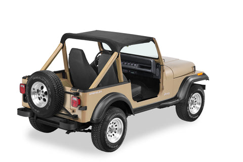 Bestop 92-95 Jeep Wrangler YJ Strapless Targa Bikini (Black Denim) - 52519-15