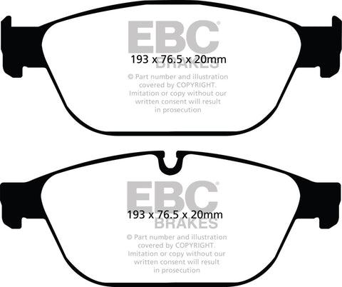 EBC 11-12 Audi A8 Quattro 3.0 Supercharged Redstuff Front Brake Pads - DP32087C