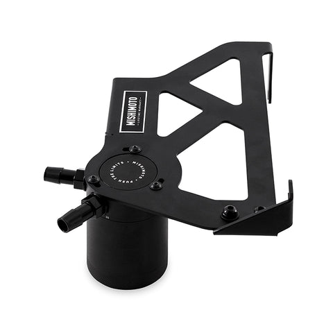 Mishimoto 12-18 Jeep Wrangler JK Baffled Oil Catch Can Kit - Black - MMBCC-WR6-12PBE2