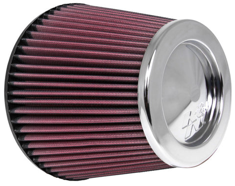 K&N Universal Chrome Filter 6in Flange ID x 7.5in Base OD x 5in Top OD x 6in H - RC-4381