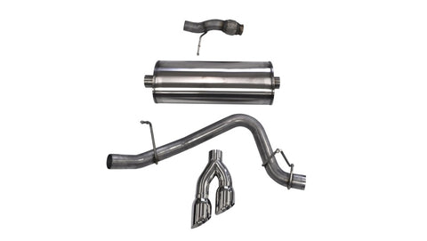 Corsa Cat Back Exhaust, Sport, 3in, Single Side Twin Polished 4in Tips, 2015 Chevy Tahoe/GMC Yukon - 14859