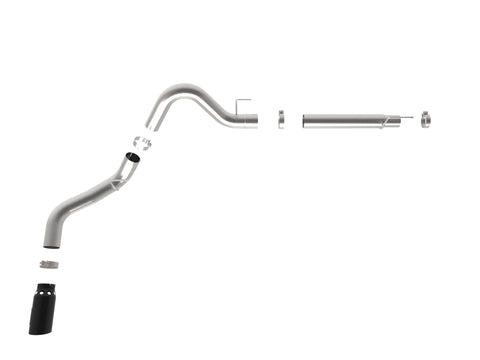 aFe Atlas 4in Aluminized Steel DPF-Back Exh 18-19 Ford F-150 V6-3.0L (td) w/ Black Tip - 49-03106-B
