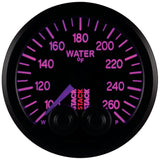 Autometer Stack Pro Control 52mm 100-260 deg F Water Temp Gauge - Black (1/8in NPTF Male) - ST3508
