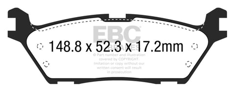 EBC 15+ Ford F150 2.7 Twin Turbo (2WD) Electric PB Greenstuff Rear Brake Pads - DP63037