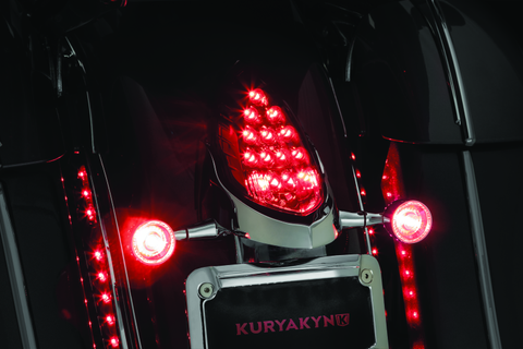 Kuryakyn Rear Turn Signal & License Plate Mount Indian Chrome - 3128