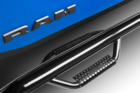 N-Fab Nerf Step 10-17 Dodge Ram 1500 Crew Cab 6.4ft Bed - Gloss Black - Bed Access - 3in - D10103CC-6