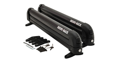 Rhino-Rack Universal Ski/Snowboard Carrier - Fits 4 Pairs of Skis or 2 Snowboards - Black - 574