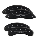 MGP Front set 2 Caliper Covers Engraved Front MGP Black finish silver ch - 31001FMGPBK