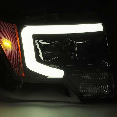 AlphaRex 09-14 Ford F-150 LUXX LED Proj Headlights Plank Style Chrome w/Activ Light/Seq Signal/DRL - 880178