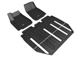 3D MAXpider 17-21 Tesla Model X Folding 7-Seat Elitect 1st 2nd 3rd Row - Floor Mat Set (Black) - E1TL00501809