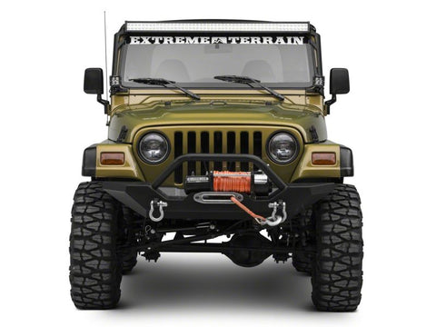 Raxiom 97-06 Jeep Wrangler TJ 50-In LED Light Bar Windshield Mount w/ Auxilliary Bracket - J106746