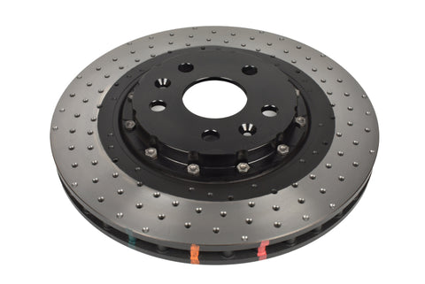 DBA 2020+ Chevrolet Corvette C8 Z51 Front 2-Piece Cross Drilled 5000 Series Rotor - DBA53928BLKXD