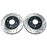 BLOX Racing 90-01 Acura Integra (Excl Type-R) Front Slotted & Drilled Rotors - Pair - BXBS-10200