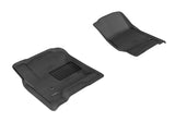 3D MAXpider 2014-2020 Chevrolet Silverado Double Cab/Crew Cab Kagu 1st Row Floormat - Black - L1CH03911509