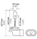 Hella Bulb 888 12V 50W PGJ13 T3.25 - 888