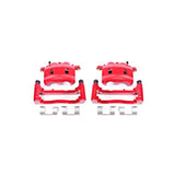 Power Stop 07-08 Cadillac Escalade Front Red Calipers w/Brackets - Pair - S4918