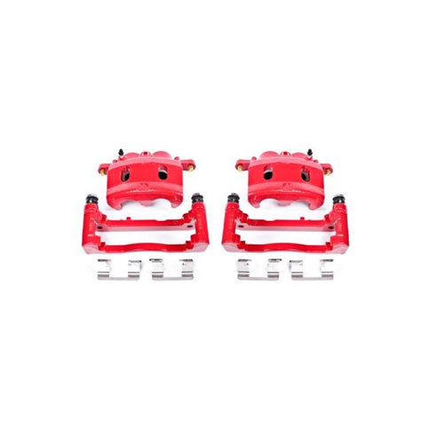 Power Stop 07-08 Cadillac Escalade Front Red Calipers w/Brackets - Pair - S4918