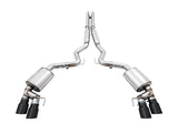 AWE Tuning 2018+ Ford Mustang GT (S550) Cat-Back Exhaust - Touring Edition (Quad Diamond Black Tips) - 3015-43106