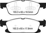 EBC 15+ Ford Edge 2.0 Turbo FWD Ultimax2 Front Brake Pads - UD1818