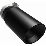MagnaFlow Tip Stainless Black Coated Single Double Round Single Outlet 5in Dia 4in Inlet 13in L - 35240