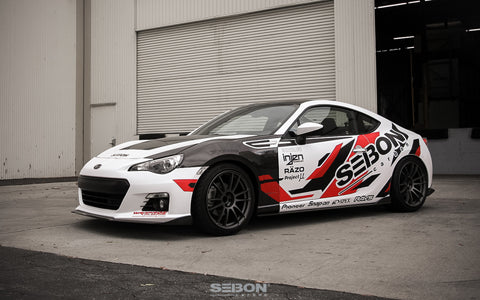 Seibon 12-14 Subaru BRZ TA-Style Carbon Fiber Front Lip - FL1213SBBRZ-TA