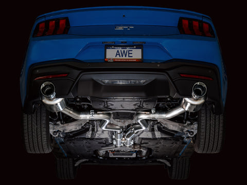 AWE Tuning 2024 Ford Mustang GT Fastback S650 RWD Touring Catback Exhaust w/ Dual Chrome Silver Tips - 3015-32650