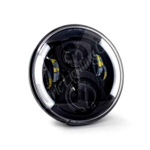 Letric Lighting 7in Intgrd W/Swtchbk T/S Blk - LLC-DHL-7TS