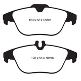 EBC 12-14 Mercedes-Benz C250 (W204) 1.8 Turbo Yellowstuff Rear Brake Pads - DP41990R