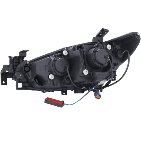 ANZO 2014-2015 Mazda 6 Projector Headlights w/ Plank Style Design Black - 121516