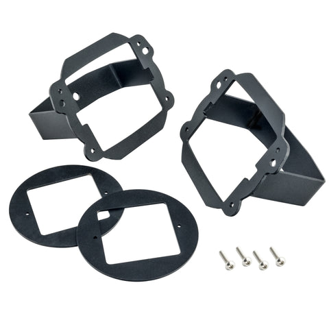 Oracle Jeep JK Fog Light to Cube Light Conversion Mount Brackets (Pair) w/ Bezel - 2179-504