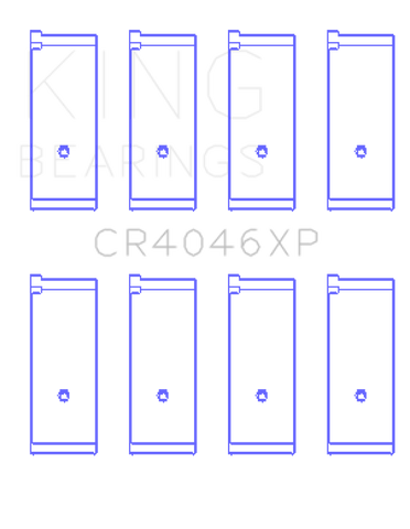 King Honda B20B4 / B20Z2 / D16 Series ZC 16V (Size .025mm) Rod Bearing Set - CR4046XP.026