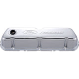 Ford Racing Embosses Logo Stamped Steel Valve Cover Chrome - 302-070