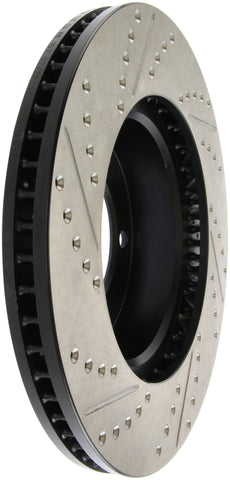 StopTech 00-06 Toyota Tundra / 01-07 Toyota Sequoia Front Left Slotted & Drilled Rotor - 127.44118L