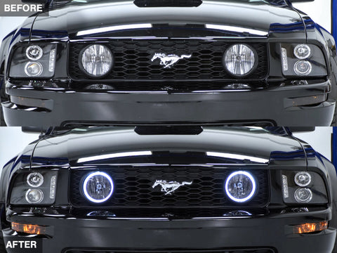 Raxiom 05-12 Ford Mustang GT LED Halo Fog Lights (Smoked) - 49134