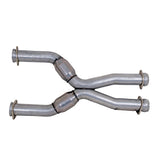 BBK 79-04 Mustang Coyote Swap Short Mid X Pipe w Catalytic Converters 3.0 For BBK Long Tube Headers - 1786