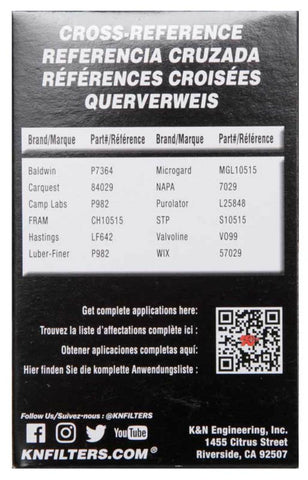 K&N Performance Oil Filter for Hyundai/Kia 3.8L V6, 4.6L/5.0L V8 - HP-7029