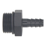 DeatschWerks 10AN ORB Male to 5/16in Male Triple Barb Fitting (Incl O-Ring) - Anodized Matte Black - 6-02-0516-B