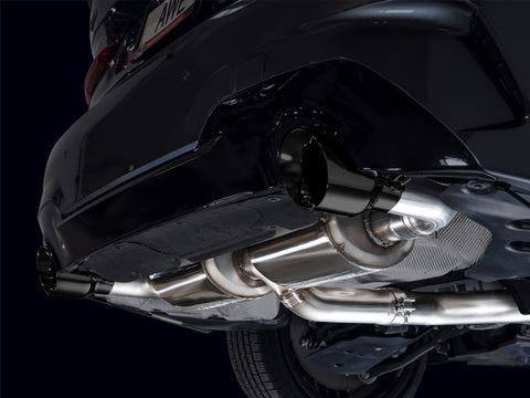 AWE 19-23 BMW 330i / 21-23 BMW 430i Base G2X Touring (Excl. Conv) Axle-Back Exhaust - Diamond Black - 3015-33429