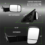 xTune Dodge Ram 1500 09-12 Power Heated Adjust Mirror Black Housing Right MIR-DRAM09S-PWH-R - 9935602