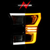 ANZO 15-17 Ford F-150 Chrome LED Projector Plank Style DRL w/Initiation Light Halogen Models - 111605