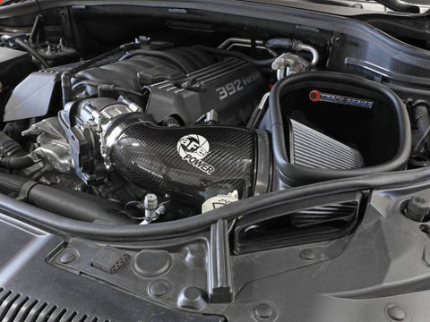 aFe 12-21 Jeep Grand Cherokee 6.4L Track Series Carbon Fiber Cold Air Intake w/Pro Dry S Filter - 57-10014D