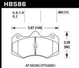 Hawk AP Racing CP7040 HP Plus Street Brake Pads - HB586N.660