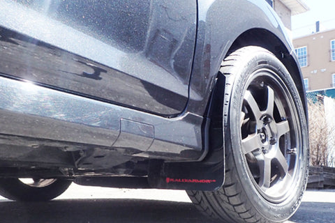 Rally Armor 13-19 USDM Ford Fiesta ST Black UR Mud Flap w/ Silver Logo - MF29-UR-BLK/SIL
