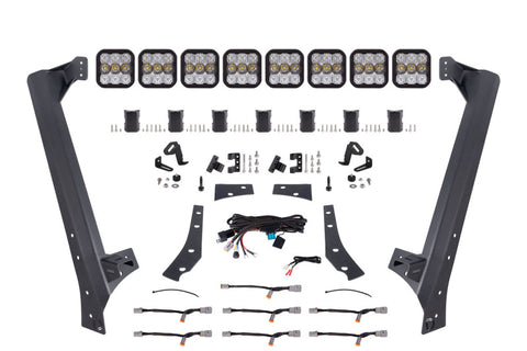 Diode Dynamics Jeep JK SS5 Pro CrossLink Windshield - White Combo Lightbar Kit - DD7266