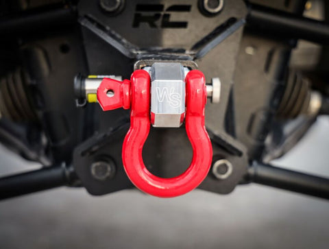 Weigh Safe Towing Recovery - Red Hard Shackle Hitch w/Aluminum Body - WS-HS-R
