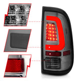 ANZO 2008-2016 Ford F-250 LED Taillights Chrome Housing Smoke Lens (Pair) - 311357
