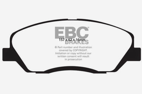 EBC 2017-2018 Hyundai Santa Fe (DM) 3.3L Ultimax2 Front Brake Pads - UD1917