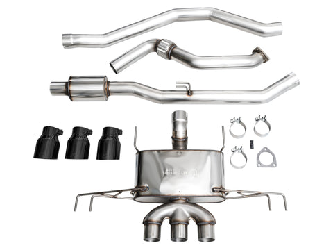 AWE Tuning 2023 Honda Civic Type R FL5 Touring Edition Exhaust w/ Triple Diamond Black Tips - 3015-53287