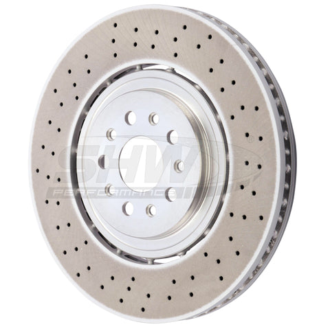 SHW 19-20 Maserati Levante GTS 3.8L w/Brembo Front Cross-Drilled LW Brake Rotor (670037769) - MFX41563